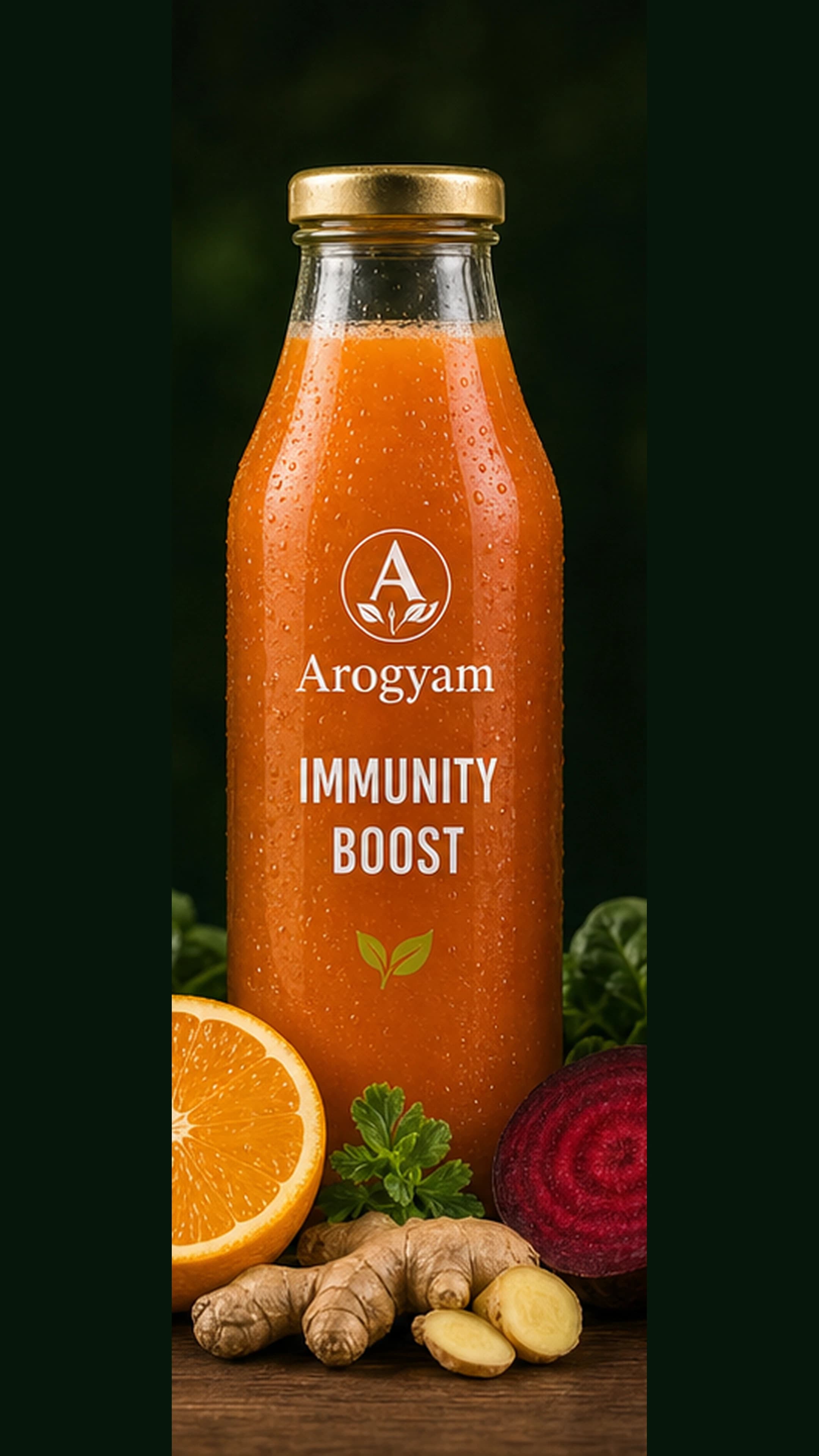 Immunity Boost bottle with Arogyam logo