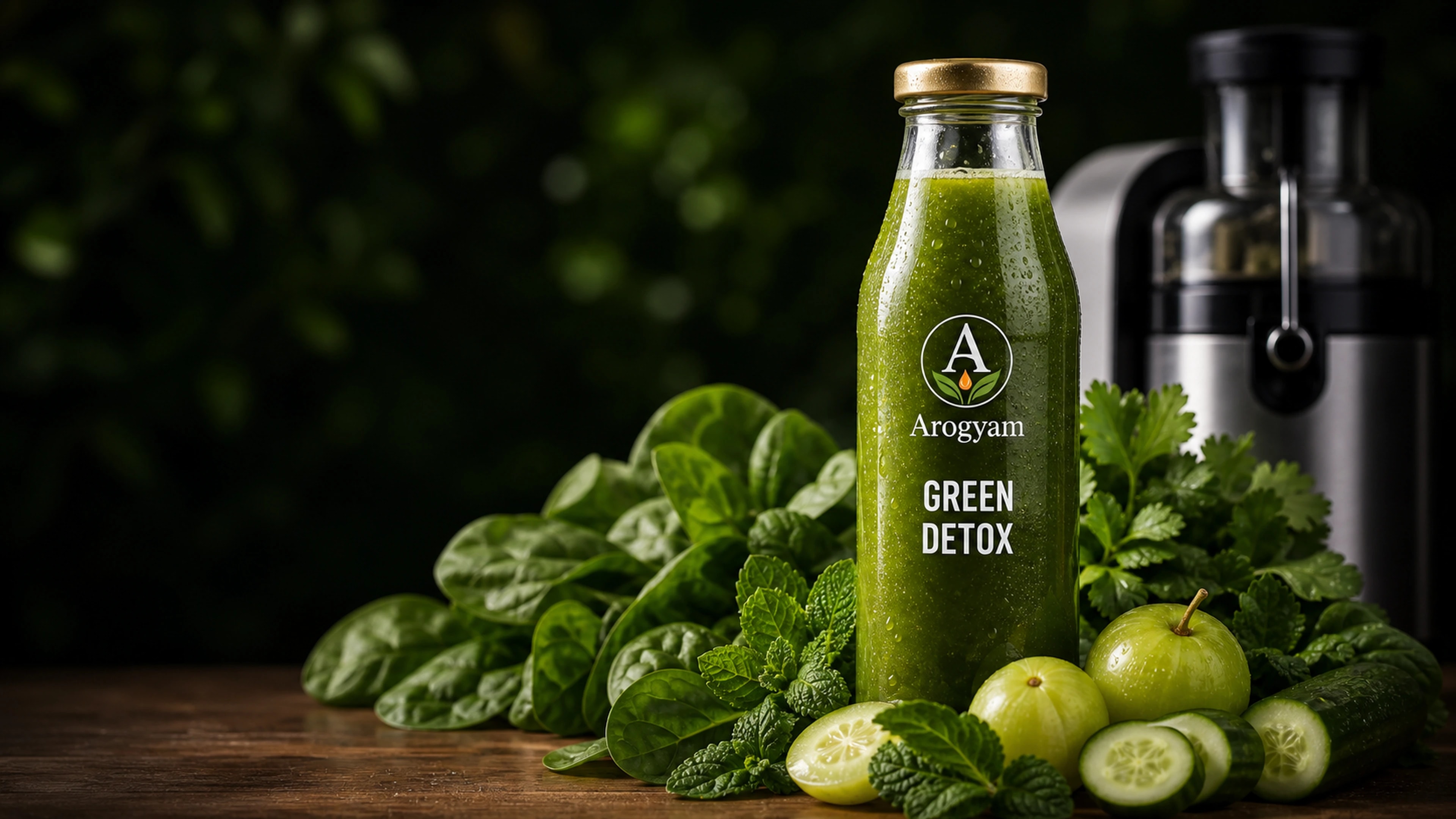 Arogyam Green Detox cold pressed juice